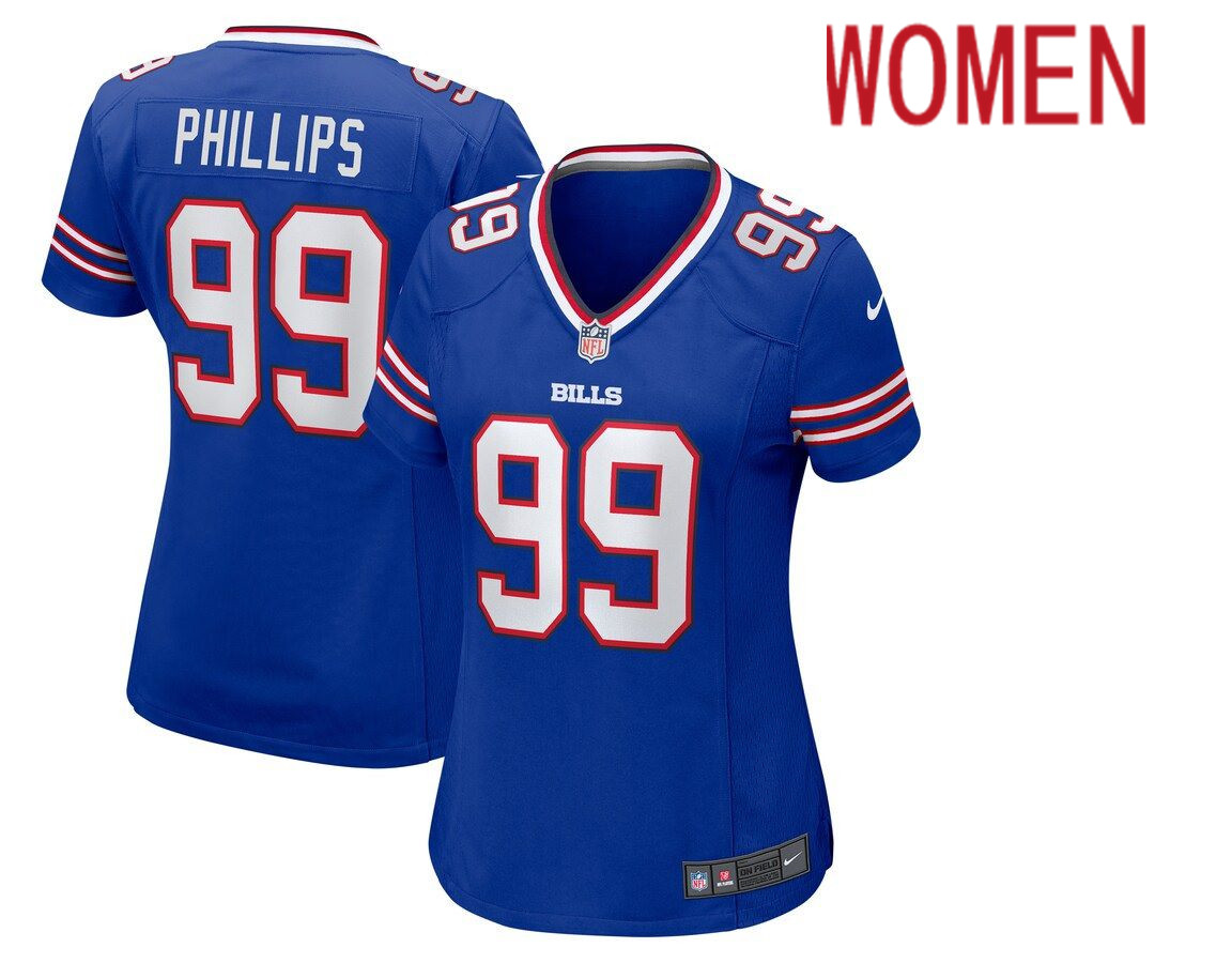 Women Buffalo Bills #99 Harrison Phillips Nike Royal Game NFL Jersey